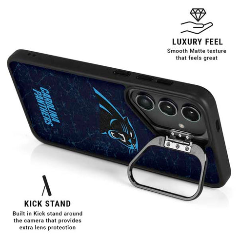 NFL Carolina Panthers Distressed Galaxy S25 Ultra Kickstand Case